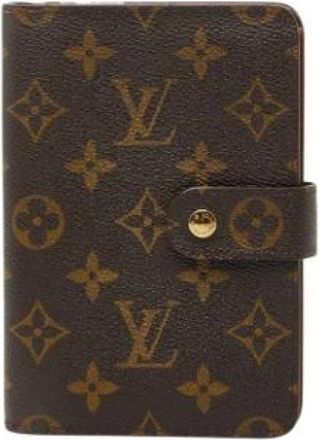 Louis Vuitton Pre-owned Vintage Bi-fold Portemonnee - Dames - Vintage Accessoires - Bruin - ONE Size - Leer - Vintage