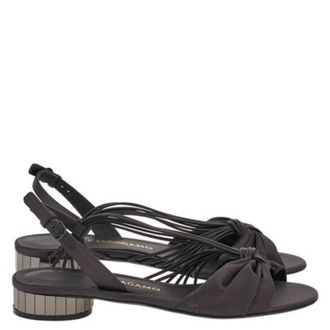 Ferragamo Sabina Mirrored Heeled Sandals, Size 7 C
