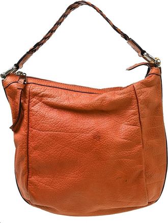 Gucci Bamboo Bar Hobo Leather Brown Leather Handbag (Pre-Owned)