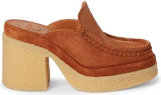 Chloé Tan Jamie Suede Mules Size 40