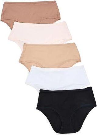 Pact Everyday Mid Rise Hipster 5-pack Womens Underwear Core Edit : SM, Cotton/Elastane