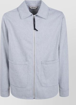 Aspesi ri kraft shirt jacket collared long sleeves