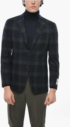 Corneliani Virgin Wool Check Two-Tone RESET 2-Buttons Blazer size 50