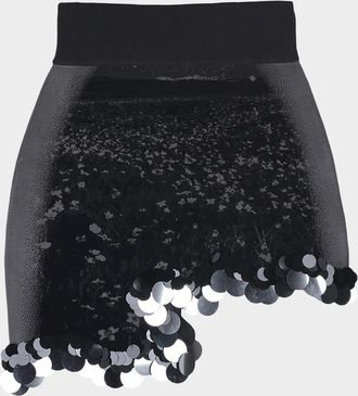 Ph5 Casey Sequined Asymmetric Wavy Mini Skirt