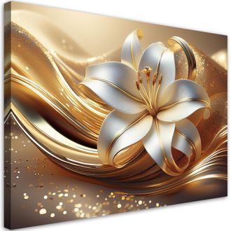 Artgeist Artgeist - Quadro Su Tela, Fiore DOro Glamour - 90x60