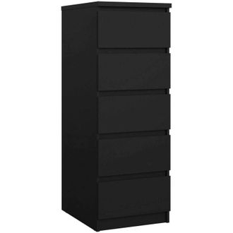 Dmora Cassettiera Achaldi, Settimino multiuso, Com&ograve; camera da letto, Mobile con cassetti, 50x40 h111 cm, Cemento e Bianco lucido - Dmora