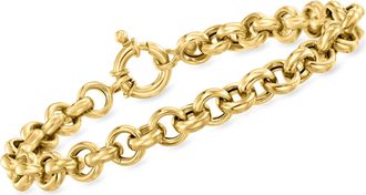 Ross-Simons Italian 14kt Yellow Gold Rolo-Chain Bracelet