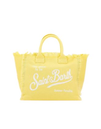 MC2 Saint Barth Soft Yellow Tote Bag with Frayed Edges