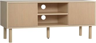 HOMCOM Homcom - tv Stand Cabinet for TVs up to 50 with Sliding Doors, Natural
