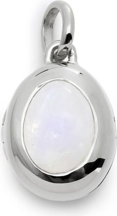 Monica Vinader Birthstone Locket Pendant in Sterling Silver /Moonstone at Nordstrom