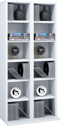 ebuy24 Ebuy24 - Soporte De Dvd De Cd De Madera Vcm Estante De Cd Con Espacio Para 204 Cd O 72 Dvds O 40-videos Dimensiones: Al. 92 X An. 42 X T. 20 Cm Estant