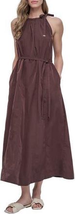 DKNY Seamed Halter Midi Dress in Chocolate at Nordstrom Rack, Size 16