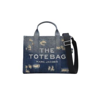 Marc Jacobs Tote Bags, female, Blue, Size: ONE SIZE Rip and Repair Denim Medium Tote Bag