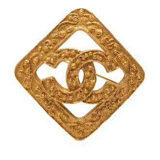 Chanel Rhombus Brooch 6 x6 cms