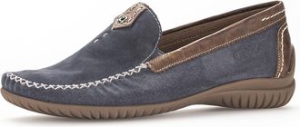 Gabor Women Loafers, Ladies Slippers,Slip-on Shoes,College Shoes,Loafer,Business Shoes,Blue (Jeans/New Whisky),40.5 EU / 7 UK