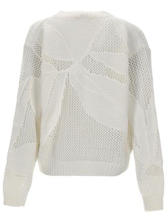 Max Mara Embroidered Cotton Sweater - White