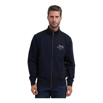 Tommy Hilfiger Felpa con zip e collo alto con logo - - Sweatshirts & Hoodies - Uomo - Blu - XL
