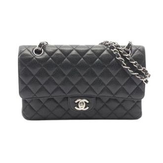 Chanel Pre-owned Vintage Schoudertas - Dames - Pre-owned - Zwart - Maat: ONE Size Leer