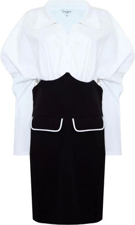 Jovonna London Abito con maniche a palloncino - Bianco