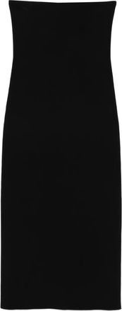 Anine Bing Abito midi senza spalline - Nero