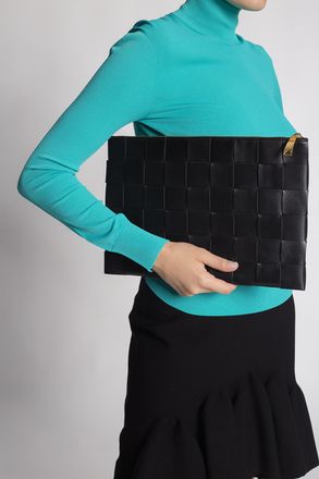 Bottega Veneta Pouch Clutch, Womens, Black