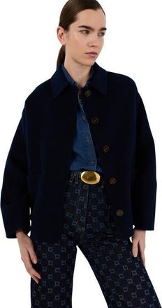 Gerard Darel Perrinea Short Coat in Ink at Nordstrom, Size Medium