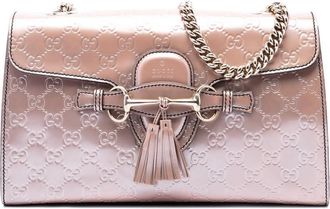Gucci Pre-owned Gucci Medium Guccissima Patent Emily Shoulder Bag Ladies 7A0VOLCYRD46COZI
