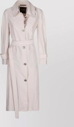 Moorer desiree long coat belted waist