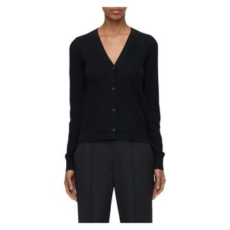Closed Truien & Vesten, Dames, Zwart, M, Wol, Fitted Cardigan