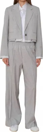 WE-AR4 Bar Cropped Blazer In Cloud Grey