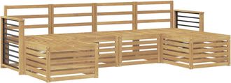 vidaXL Conjunto De Sof&aacute;s De Exterior 6 Uds. Blanco Vidaxl