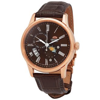 Orient Sun and Moon Automatic Brown Dial Mens Watch RA-AK0009T10B