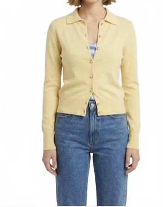 Guizio Emelie Cropped Cardigan In Honey Butter