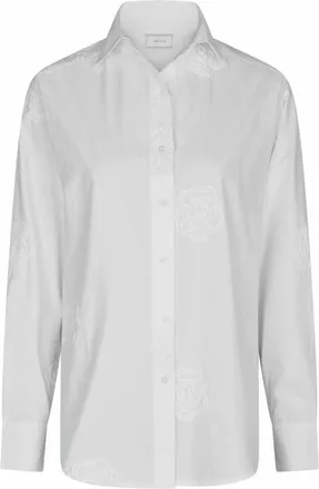 Neo Noir Overhemden, Dames, Wit, M, Rosa Solid Shirt