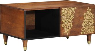 vidaXL Vidaxl - Mesa De Caf&eacute; Marr&oacute;n Miel 80 X 50 X 40 Cm Madera Maciza De Mango