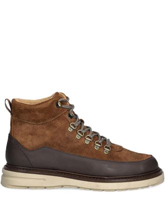 GANT Hillprep lace-up panelled hiking boots - Marrone