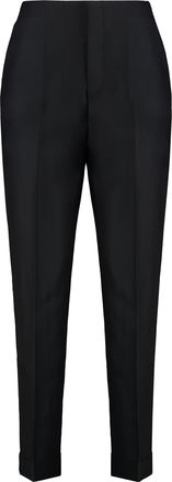 Alberta Ferretti Alberta Ferretti Womens Wool And Silk Pants - Black - Size EU 44 (Womens)