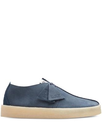 Clarks Scarpe in pelle scamosciata con suola chunky - Blu
