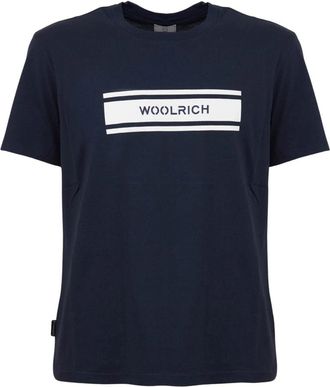 Woolrich T-shirt - Heren - T-shirts - Blauw - 2XL - Katoen - Tops