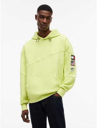 Tommy Hilfiger Mens Tommy x US SailGP Team Tech Hoodie - Citra Lime - XL