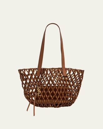 Saint Laurent Panier Small Open-Work Bead Shoulder Bag