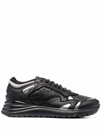 Ferragamo Mens Gancini Rainbow Low-Top Sneakers In Black