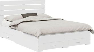 vidaXL Estructura De Cama Con Caj&oacute;n Con Cabecera Madera Contrachapada Vidaxl