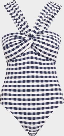 Milly Betsy Cottage Jacquard One-Piece Swimsuit