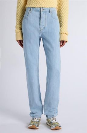 Bottega Veneta Straight Leg Jeans in 4946 Light Bleach at Nordstrom, Size 36