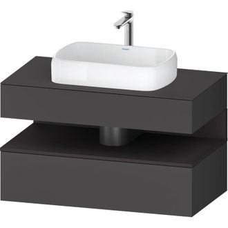 Duravit Duravit - Qatego Consola Mueble Bajo Lavabo, 1 Extra&iacute;ble, 1 Caj&oacute;n