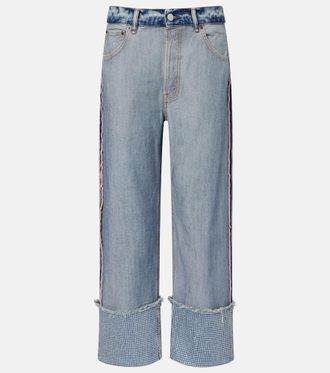 Acne Studios Deconstructed embellished straight jeans