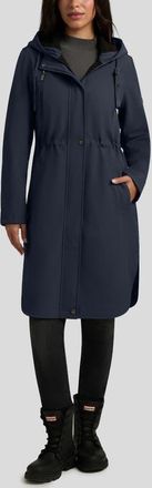 Hunter Monica Water Repellent Hooded Coat in Midnight at Nordstrom, Size X-Small