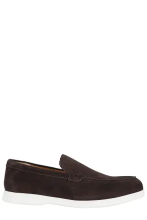 Doucal's Dark Brown Adler Suede Leather Loafers