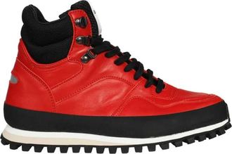 Spalwart Leren Veterschoenen - Heren - Sneakers - Rood - 44 EU - Leer - Schoenen